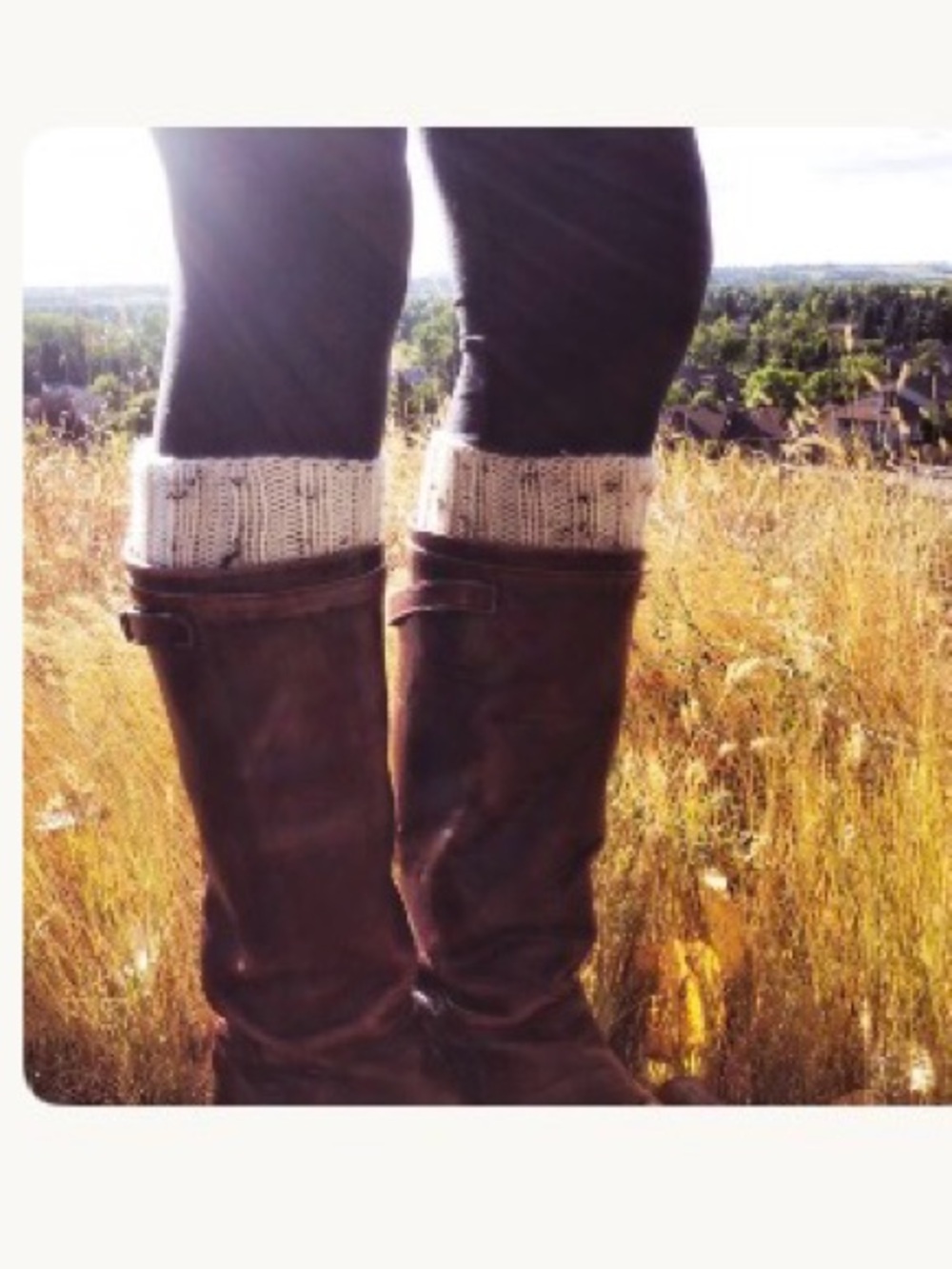 Boot Cuffs - knitted reverseable boot toppers